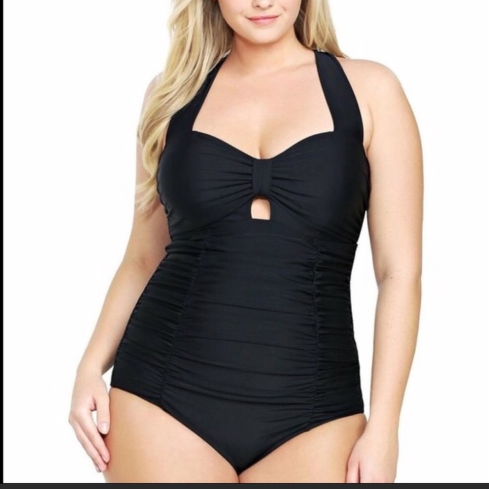 TORRID peekaboo one piece halter swimsuit!